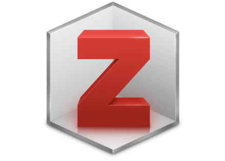 The icon for Zotero looks like a red capital Z inside half of a grey box as shown in perspective.